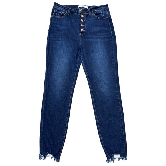 KanCan Greyson High Rise Super Skinny Jeans Button Fly Dark Wash 11/29 - Picture 1 of 3